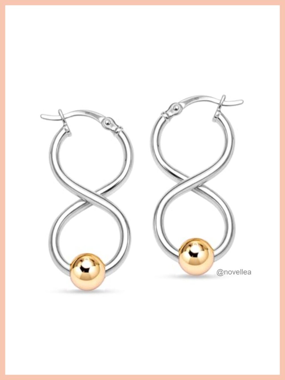 925 Sterling Silver Infinity Hoop Earrings for Women Lightweight Hypoallergenic